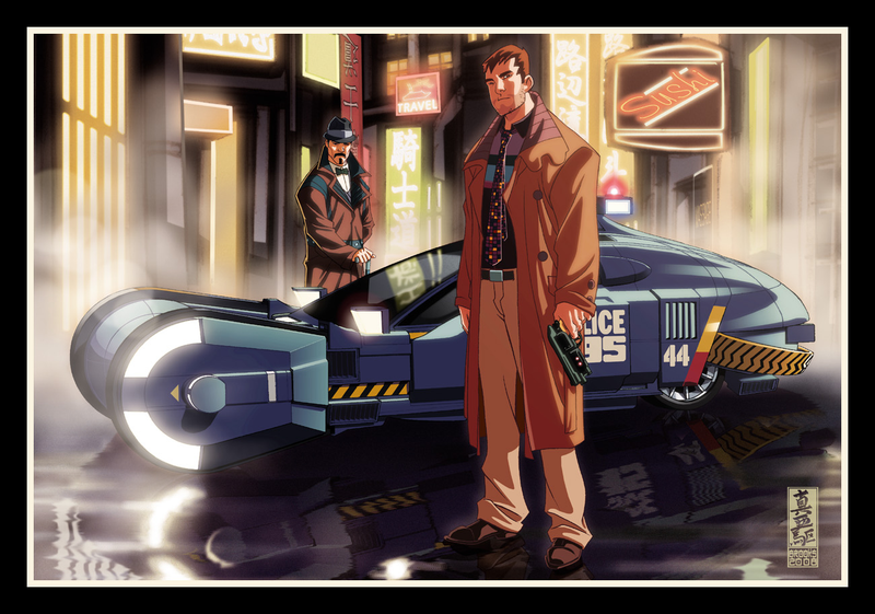 Illustration for article titled DeLoreans, Light Cycles and Landspeeders: Gorgeous Fan Art of Science Fiction's Coolest Rides